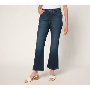 Adidas Women's Pants Sz 14 PHL Boot-Cut Leg Ankle Jeans Blue